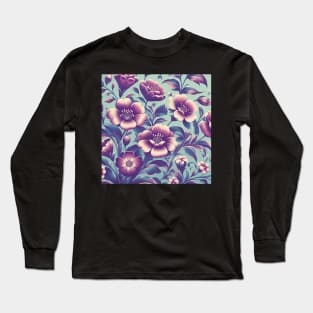 Purple Flowers Long Sleeve T-Shirt